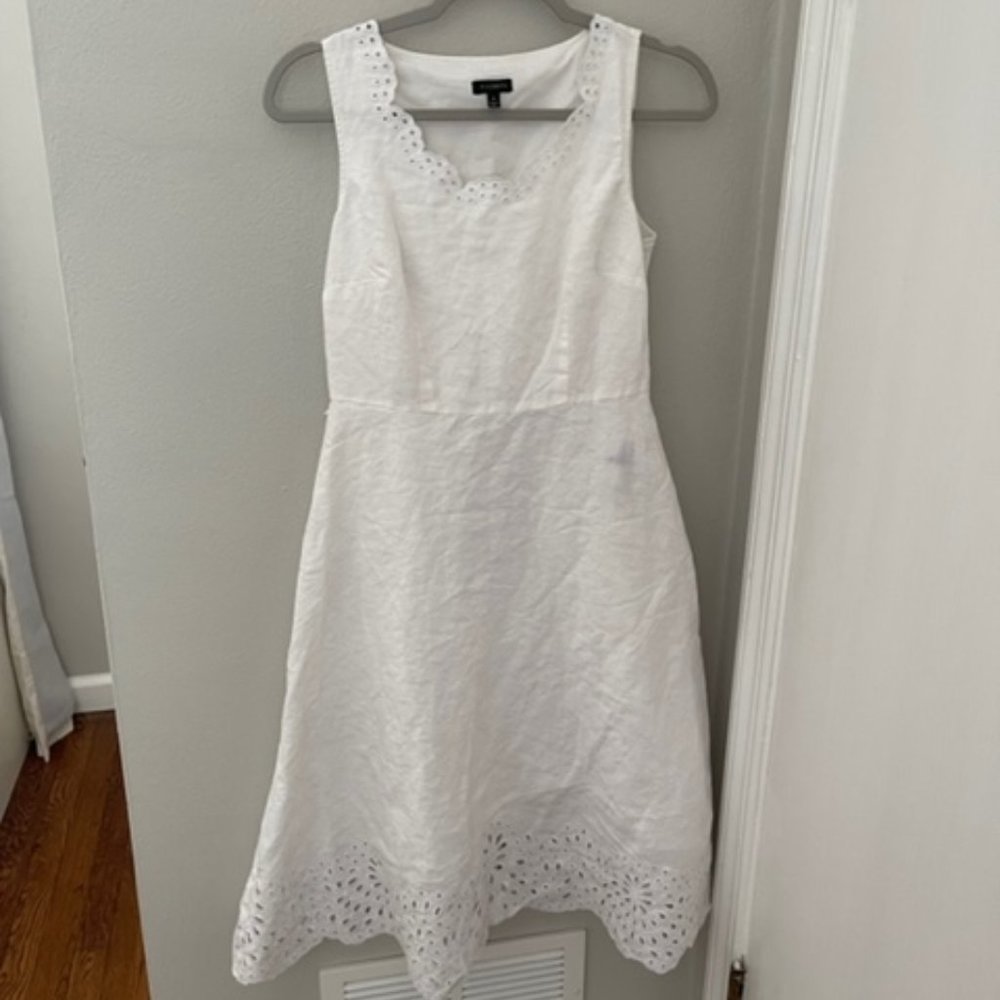 Talbots White Linen Sundress, Size 4